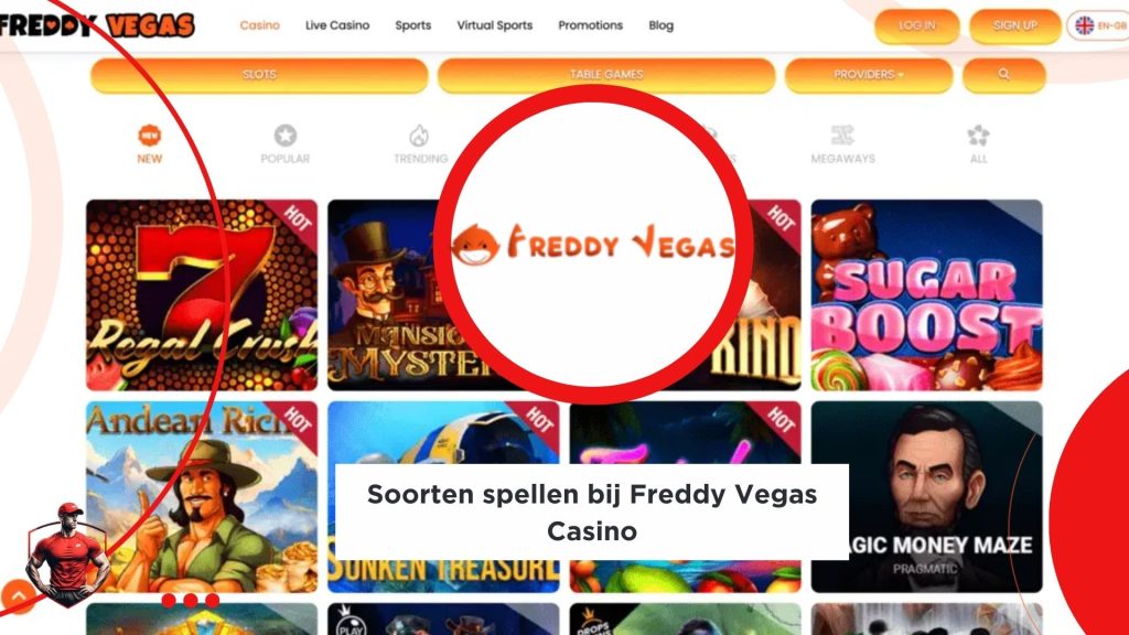 Soorten spellen bij Freddy Vegas Casino